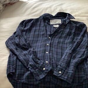 Frank & Eileen Blue Plaid Blouse